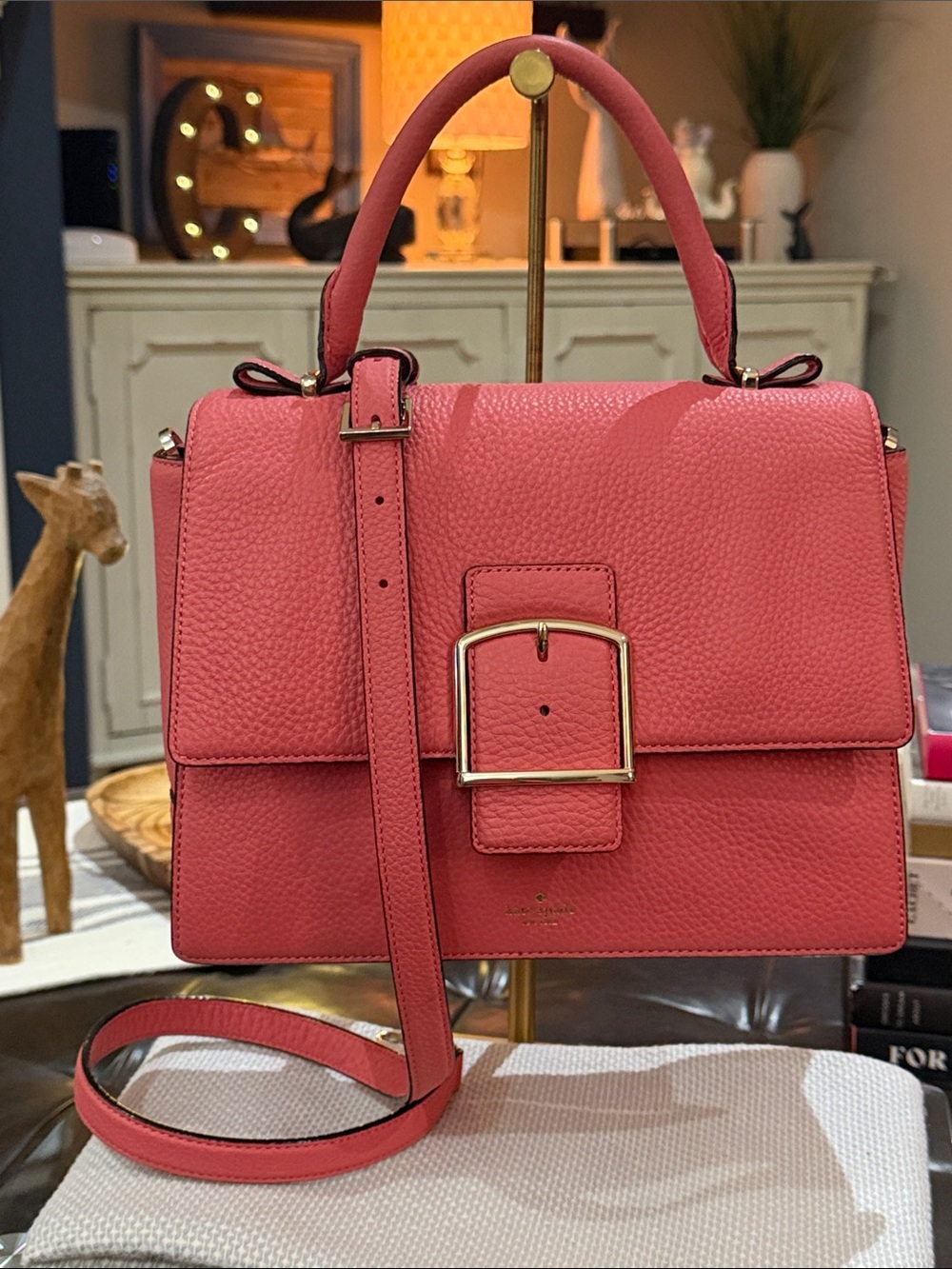 KATE SPADE ♠️ NEW YORK Healy Lane Heddy Satchel Bag in Warm Guava, EUC Like New!